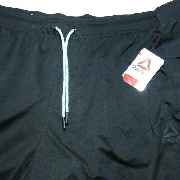 REEBOK Big Men's Classic Polyester 6" Inseam Runners Shorts Black Size 3XL - Picture 3 of 15